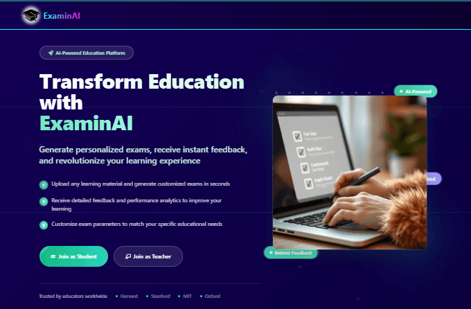 Examinie AI screenshot